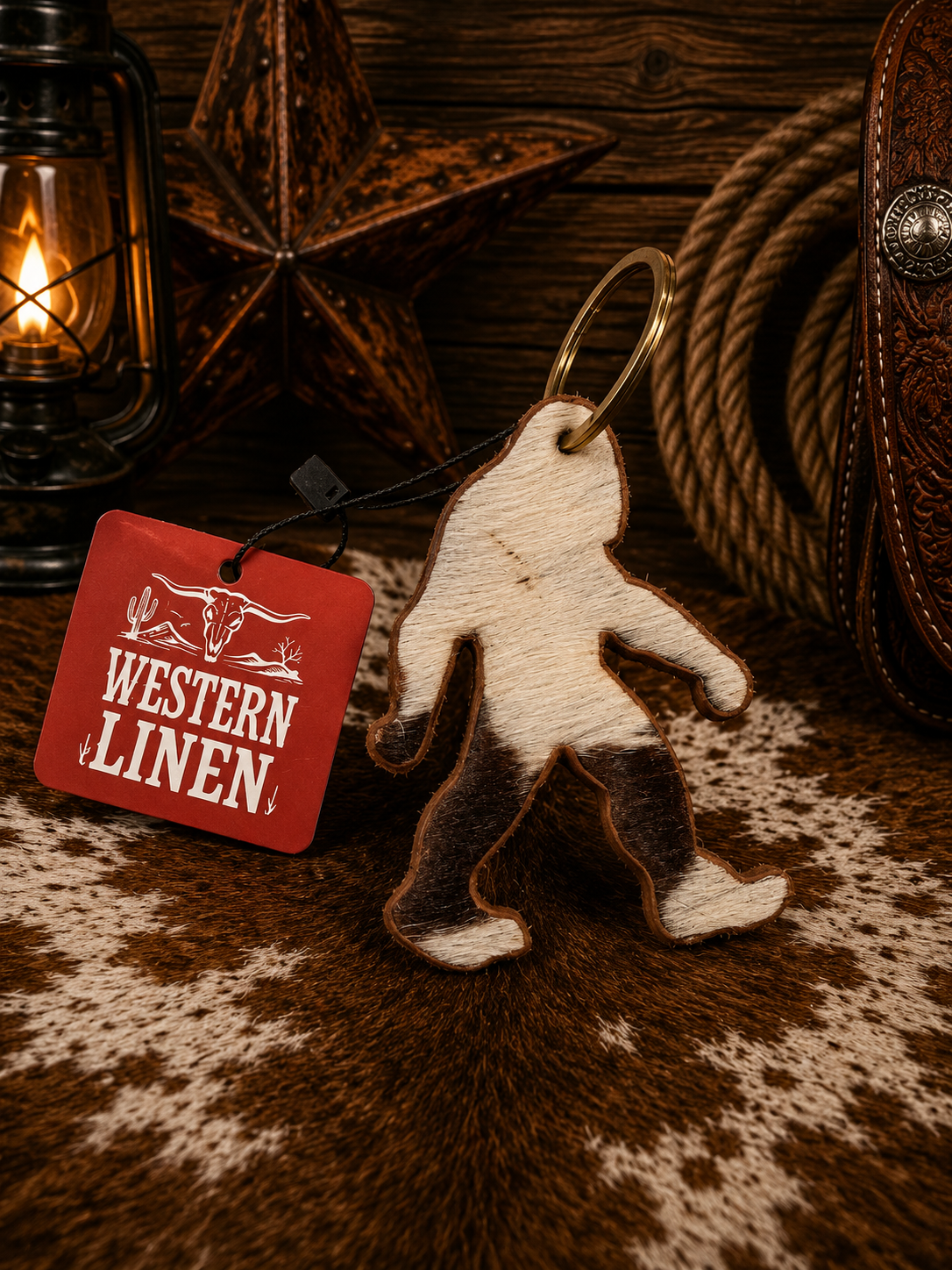 Cowhide Keychains