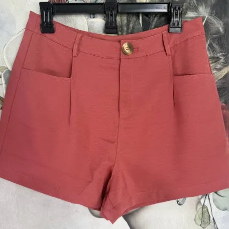 Gilli High Waist Dressy Shorts in Dusty Rose