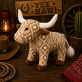 Farm Pals Bull Brown Aztec print (large)