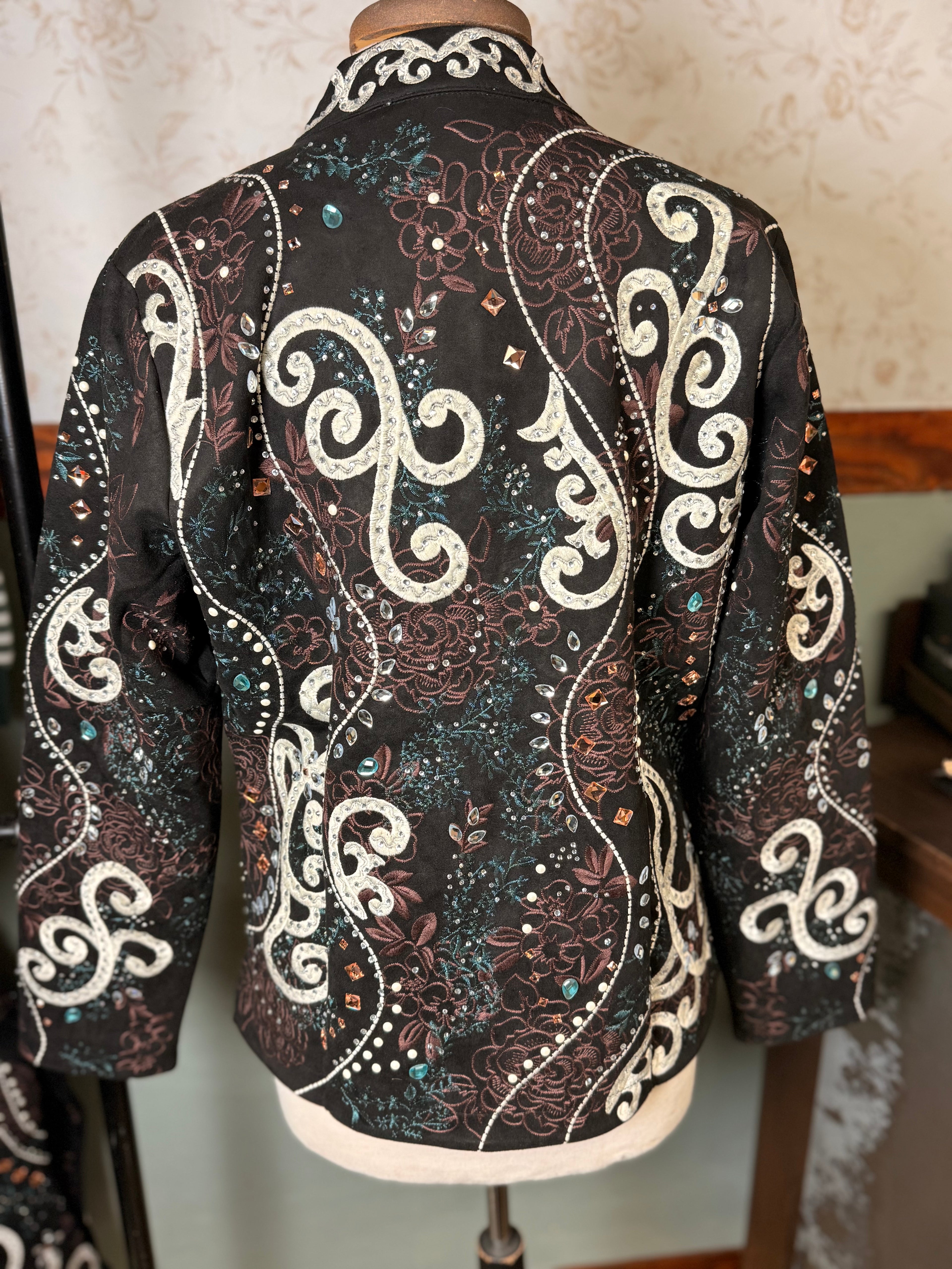 Savanna Jane Fully Embroidered and Rhinestoned Blazer
