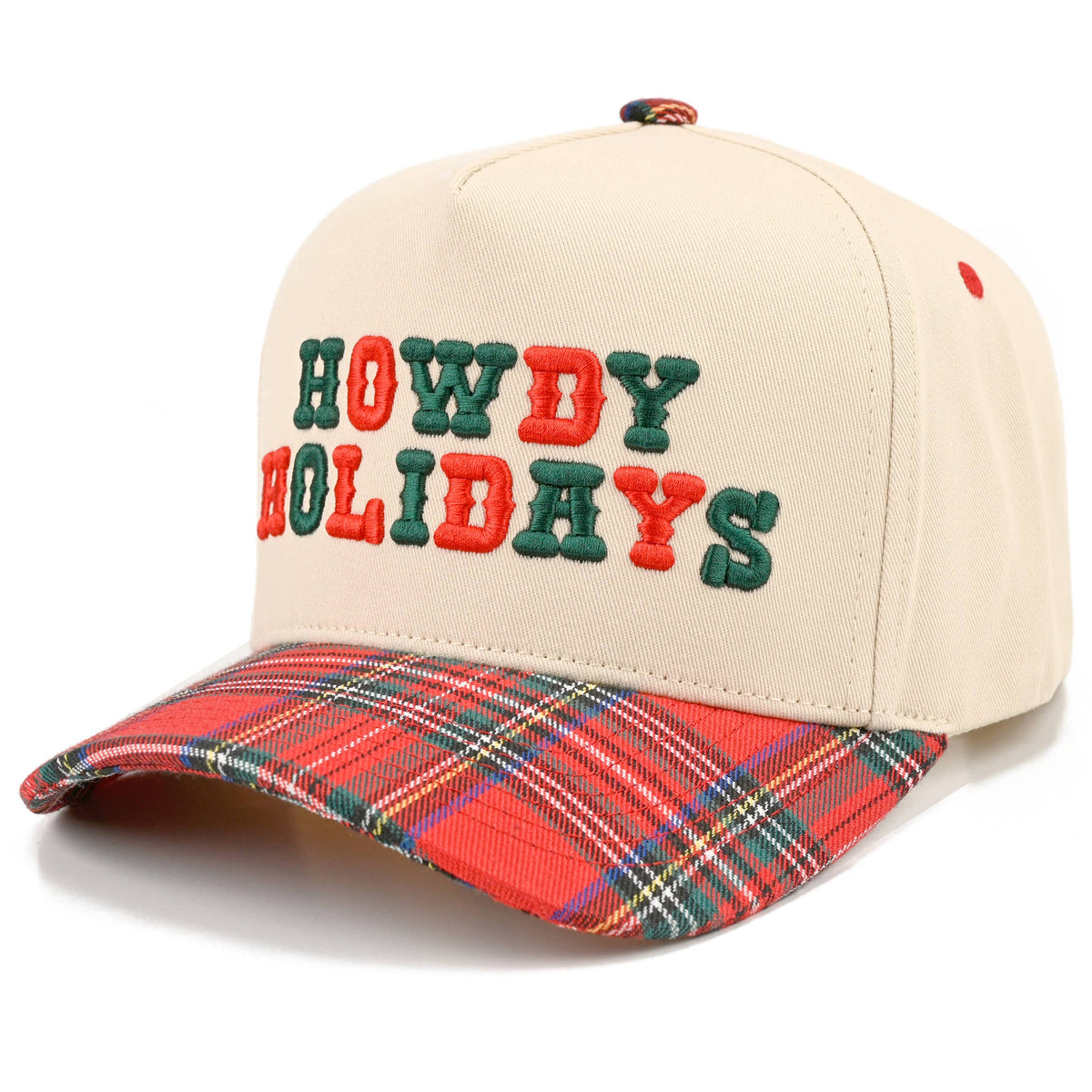 Hana - C.C HOWDY HOLIDAYS Letter Embroidered Trucker Cap