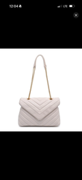 Urban Expressions Ivory Vegan Leather Envelope Puff Cross Body Purse