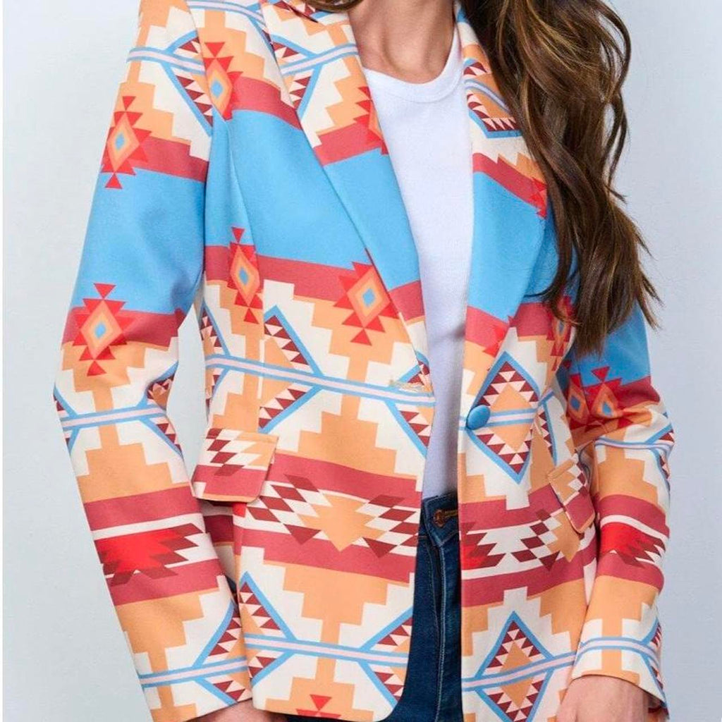 Main Strip Aztec Blazer