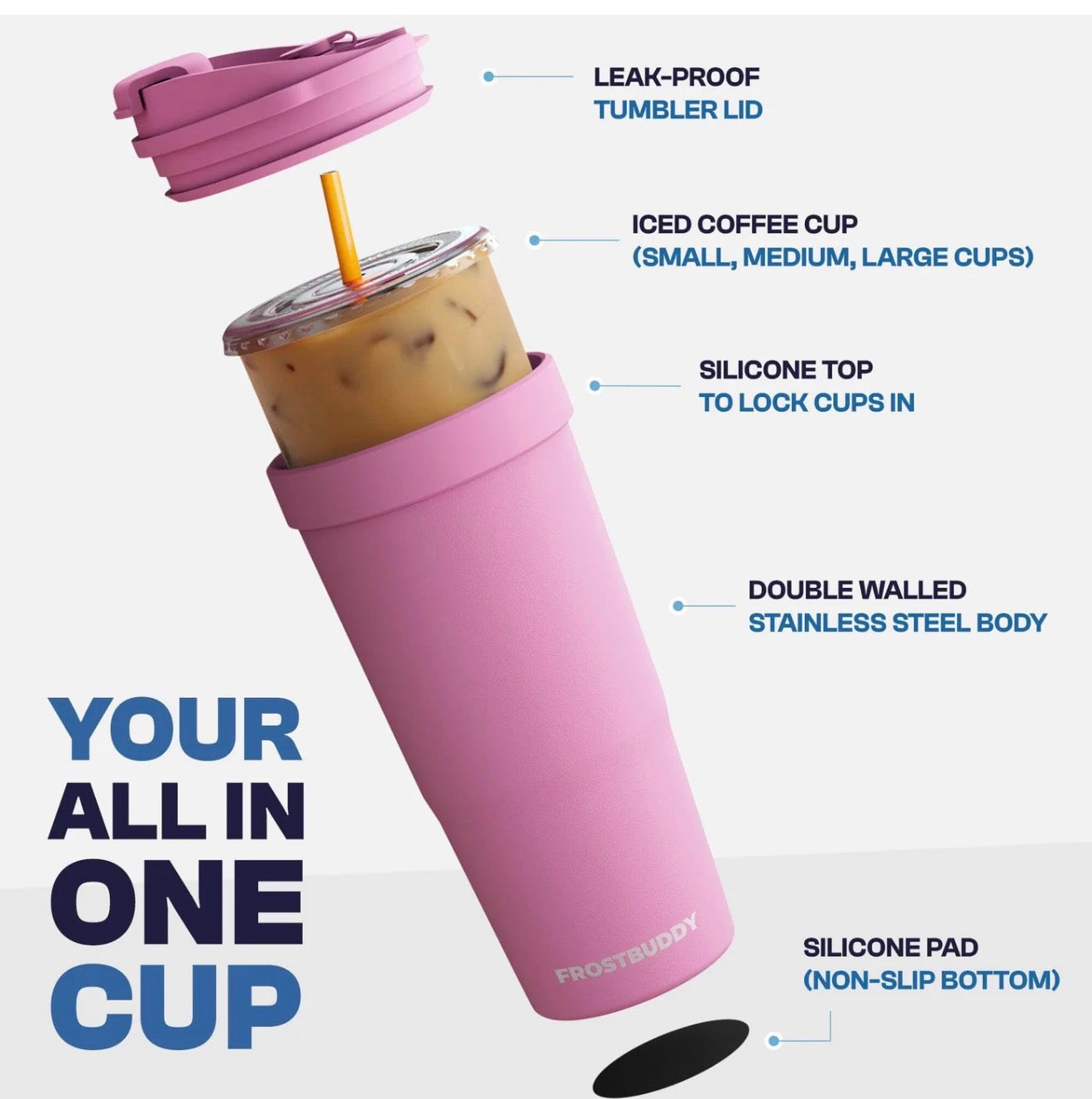 Frost Buddy 32oz To-Go Buddy Black Hearts