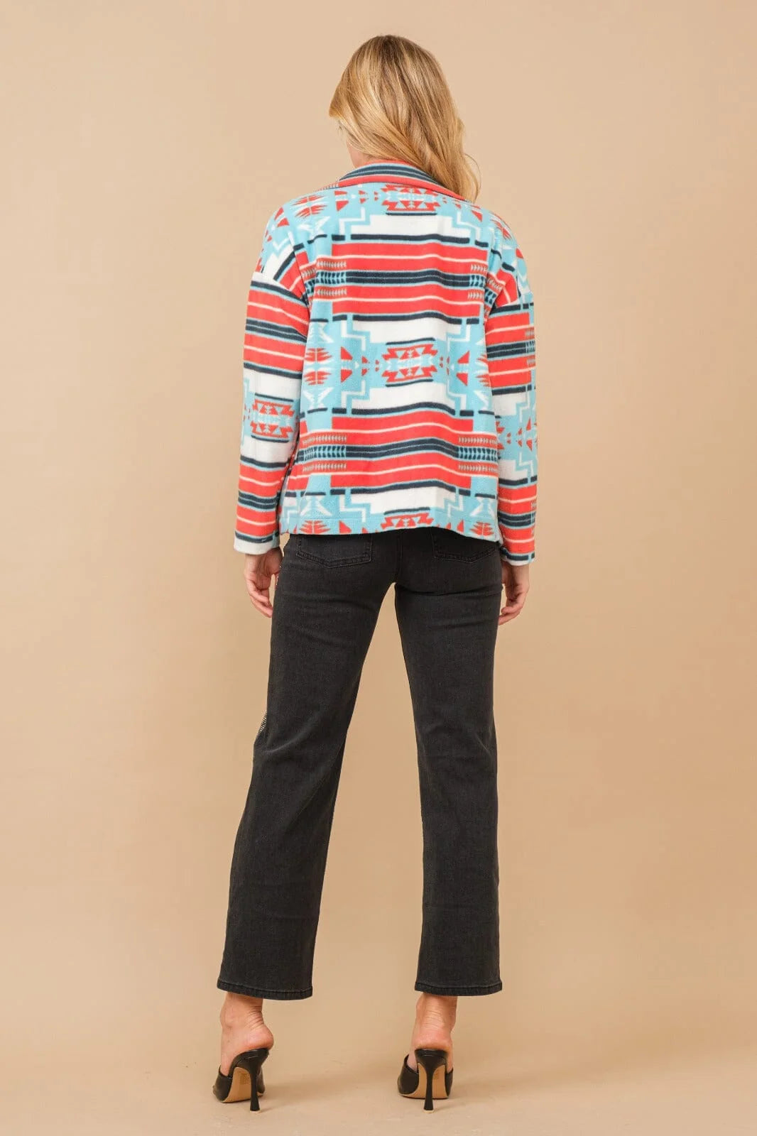 Blue b. Fleece Aztec Jacket (aqua)
