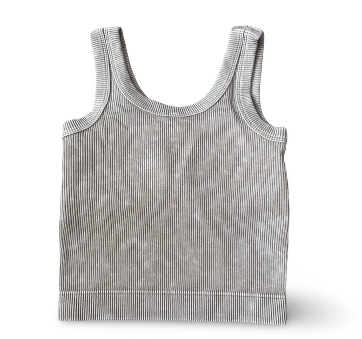 Zenana Ribbed & Padded Brami tank/crop top
