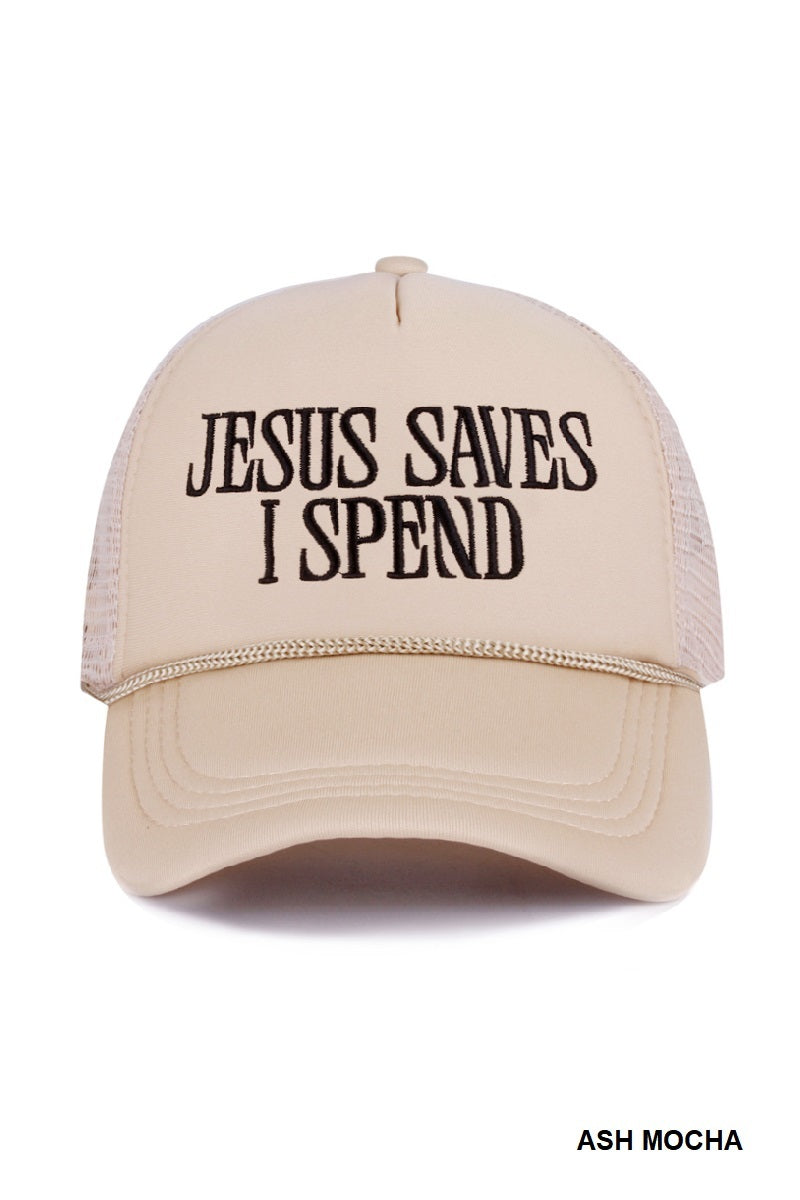 Jesus saves, I spend hat