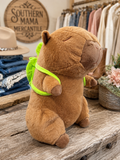 Capybara Soft Plush animal with removable turtle backpack (large)