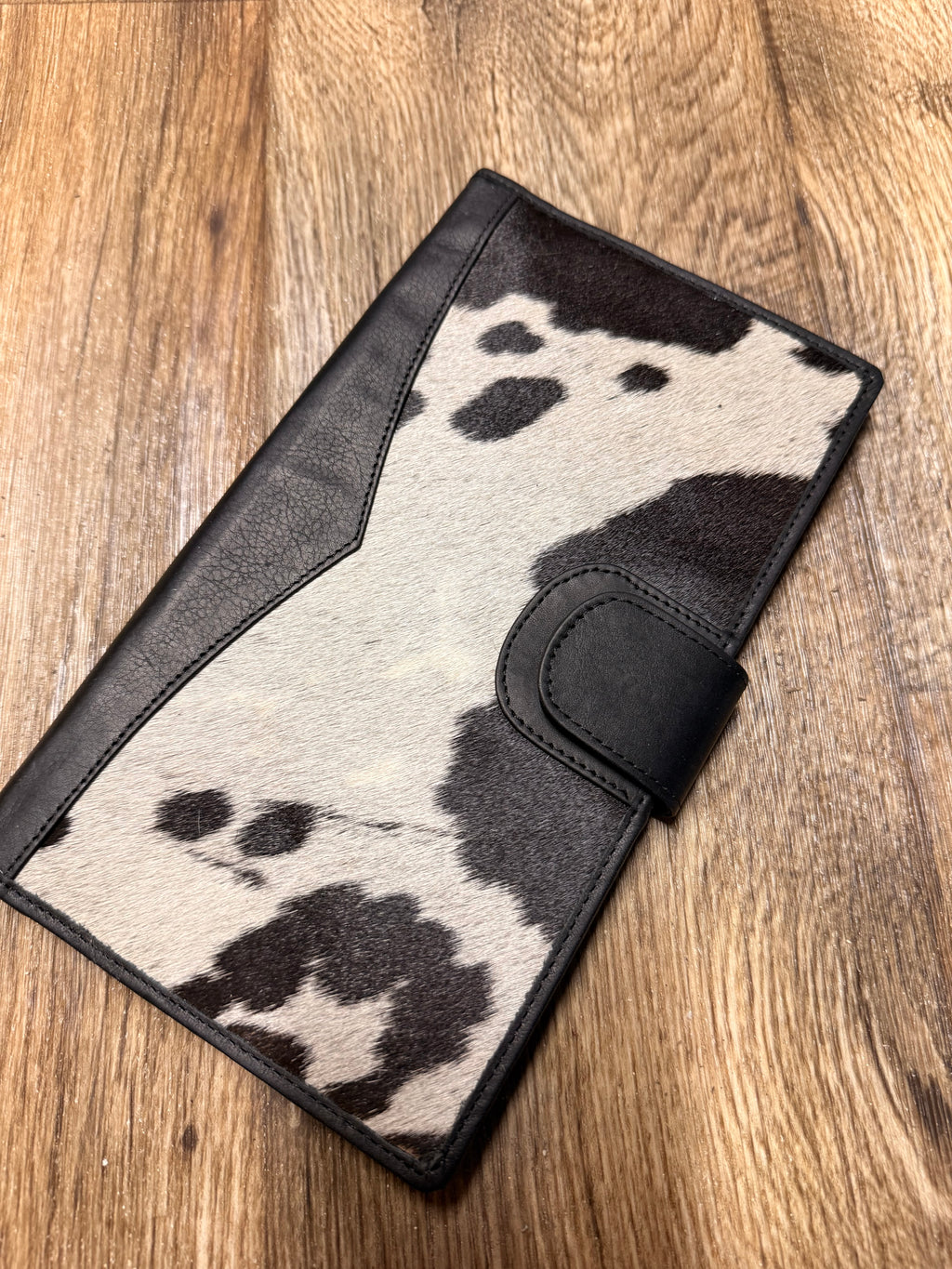 Genuine Cowhide and Leather Large Bi-fold Wallet