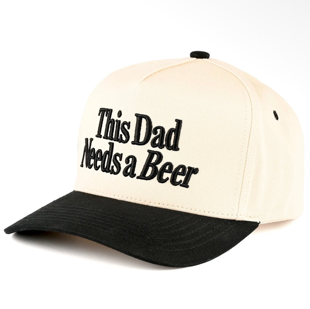 Hana - C.C This Dad Needs a Beer Letter Embroidered on Two Tone Trucker Hat