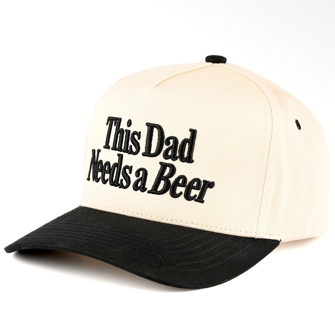 Hana - C.C This Dad Needs a Beer Letter Embroidered on Two Tone Trucker Hat