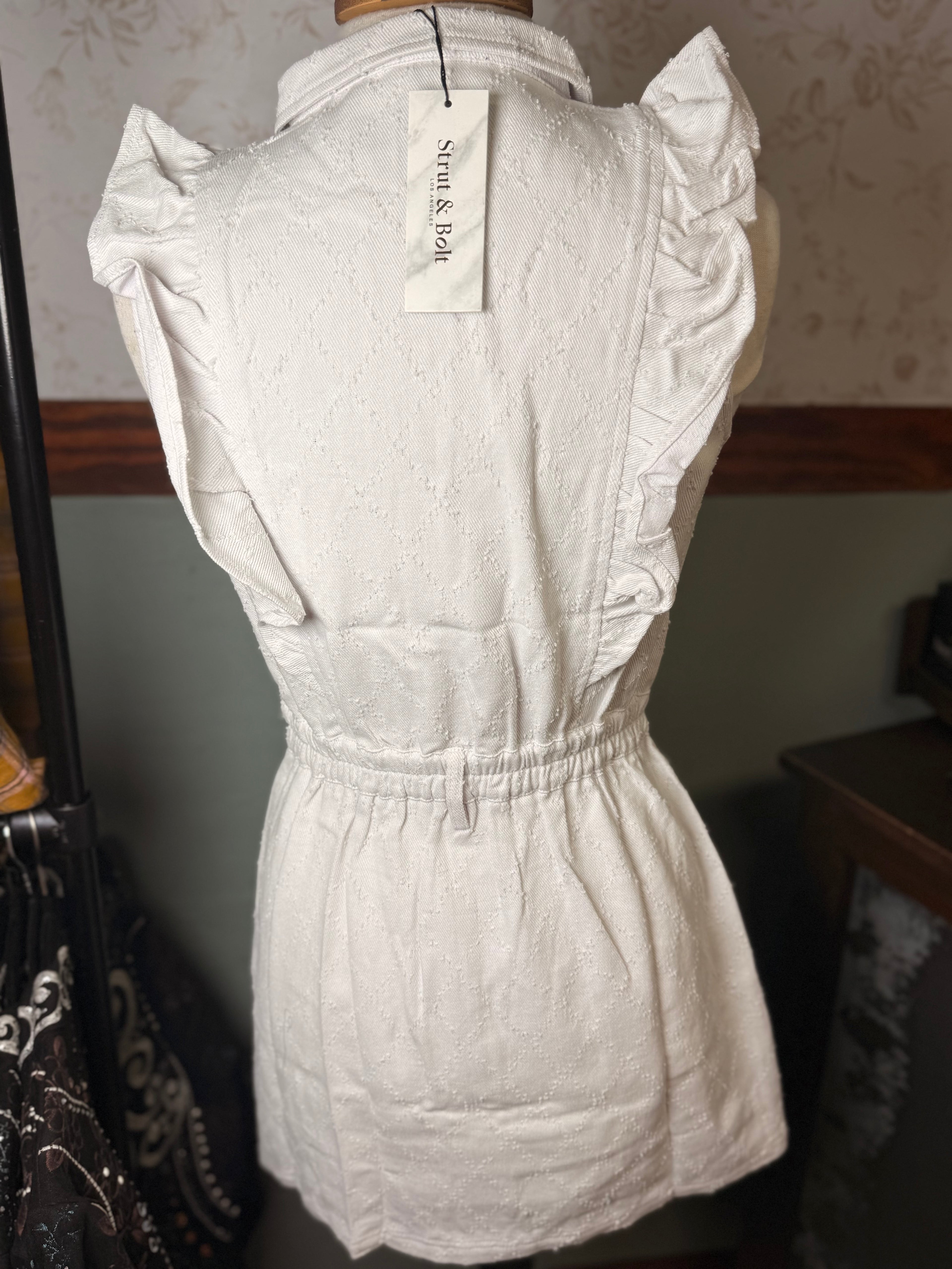 Strut & Bolt White Denim Romper