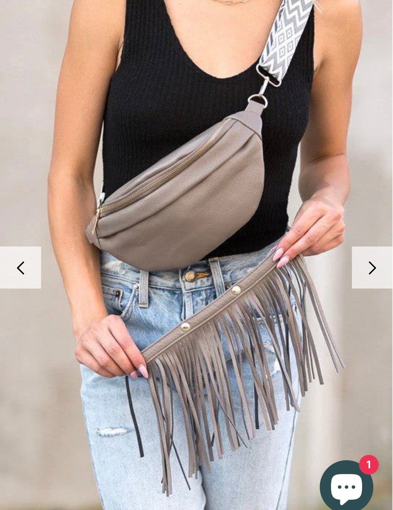 Nash Bash Fringe Sling Bag w/ removable fringe