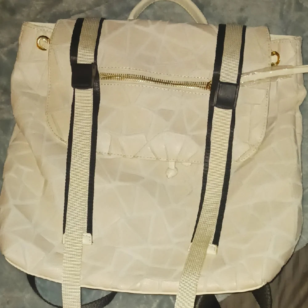 Glitzy Girlz Cream Backpack Purse