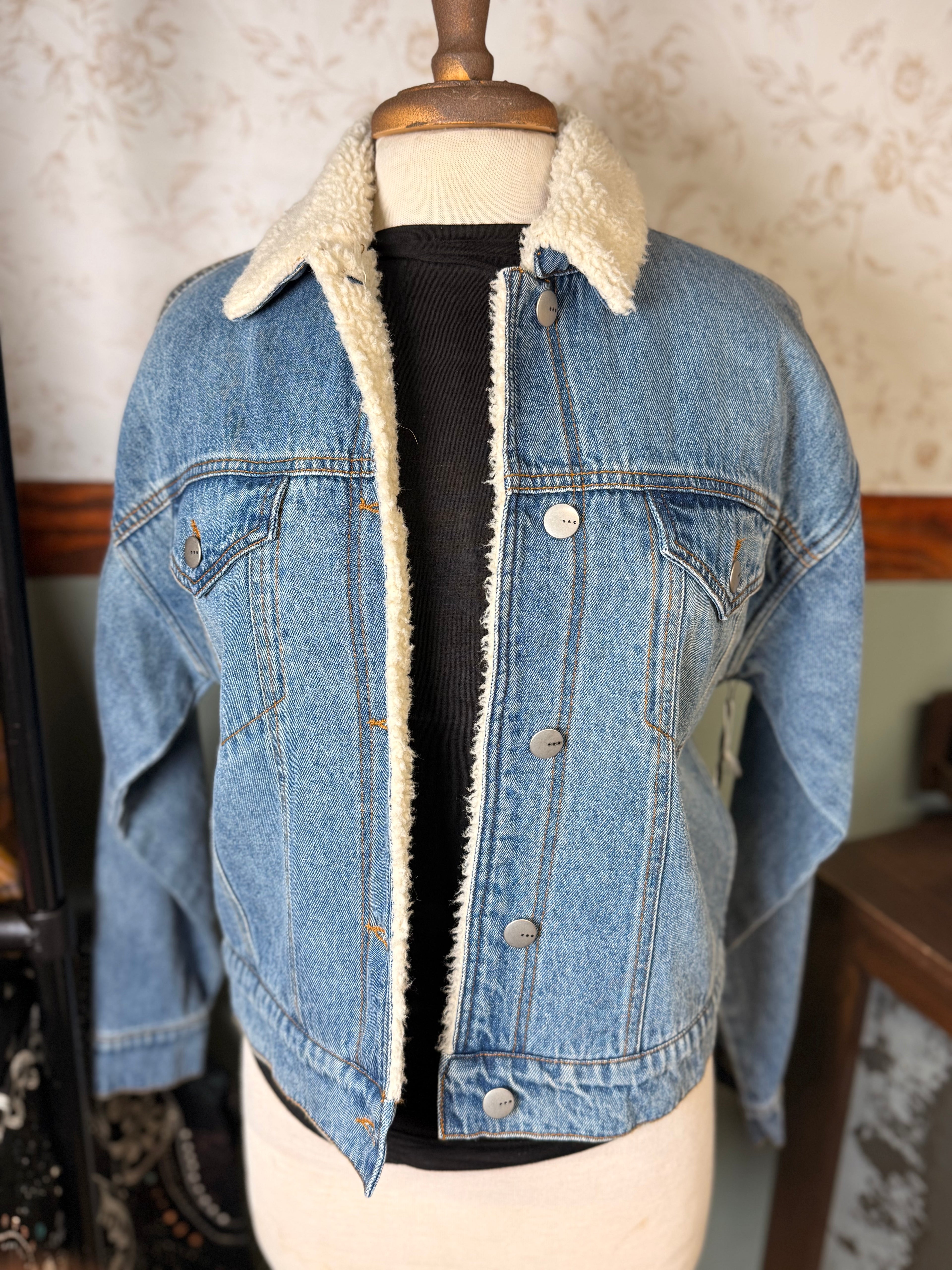 tgla Sherpa lined denim jacket