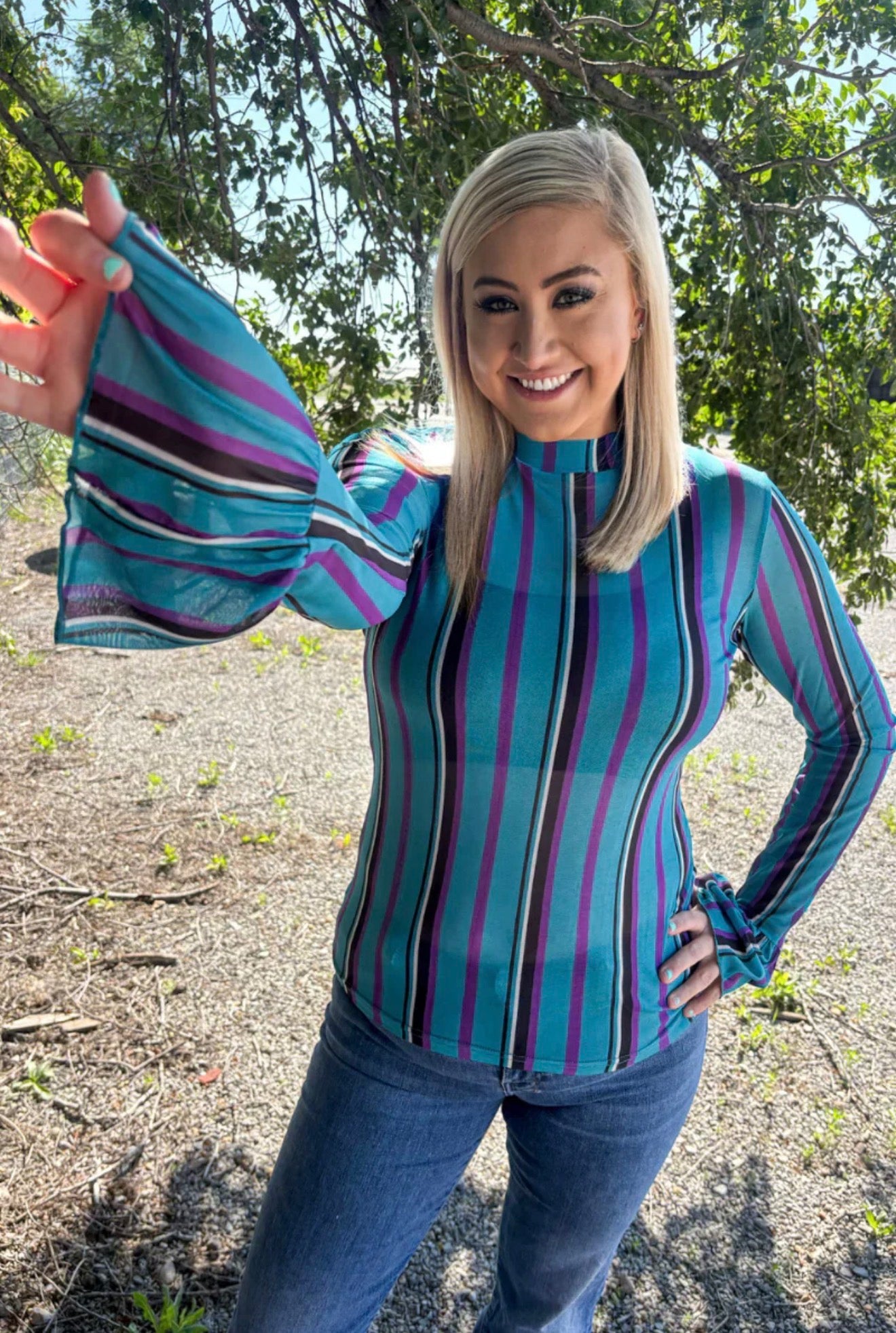 Sterling Kreek “Got to be me” Mesh Top
