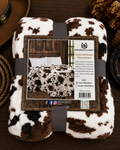Mia Cow print Soft Fleece Throw Blanket Queen size