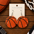 Rhinestone basketball earrings
