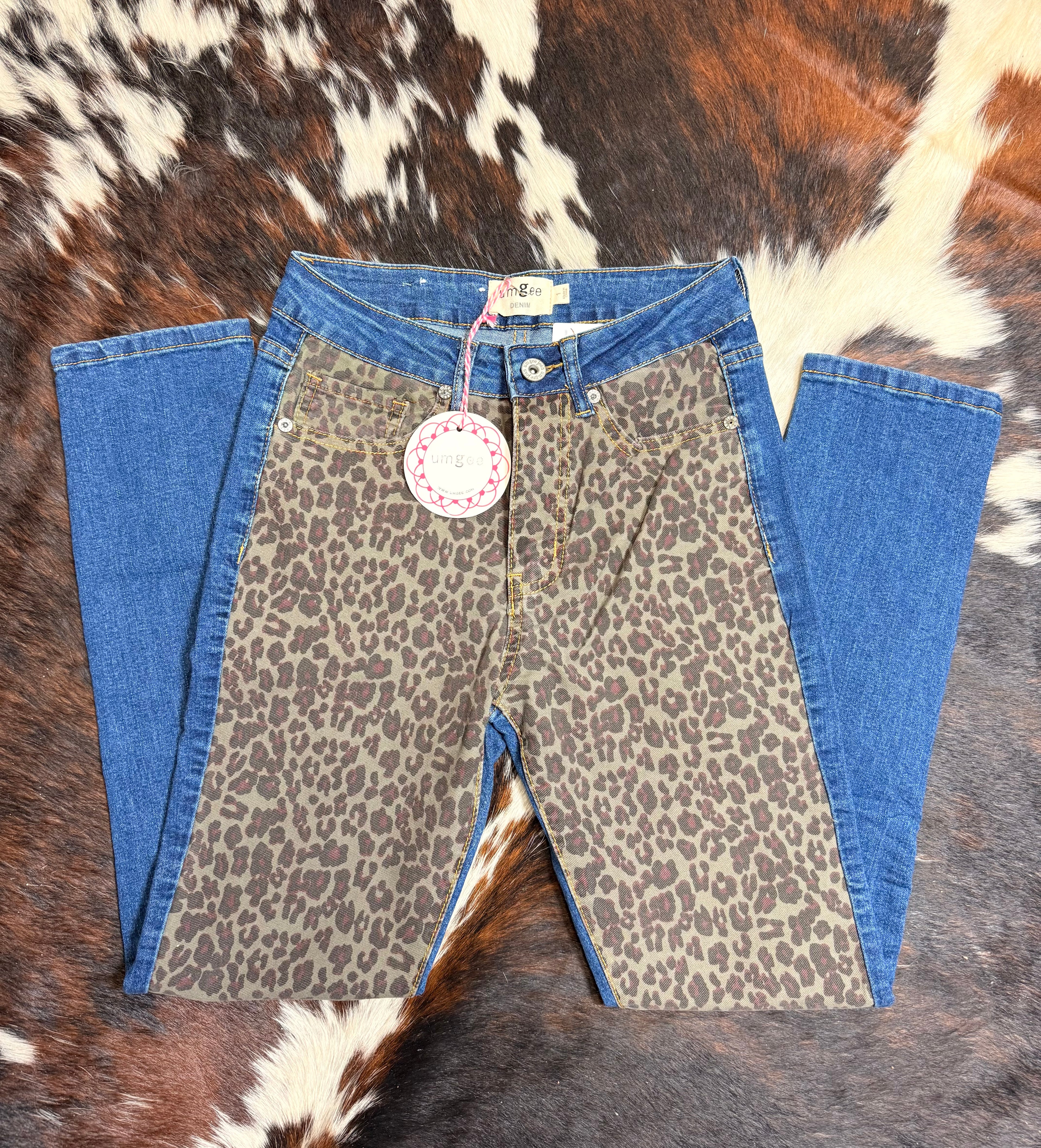 Umgee Leopard Print Denim