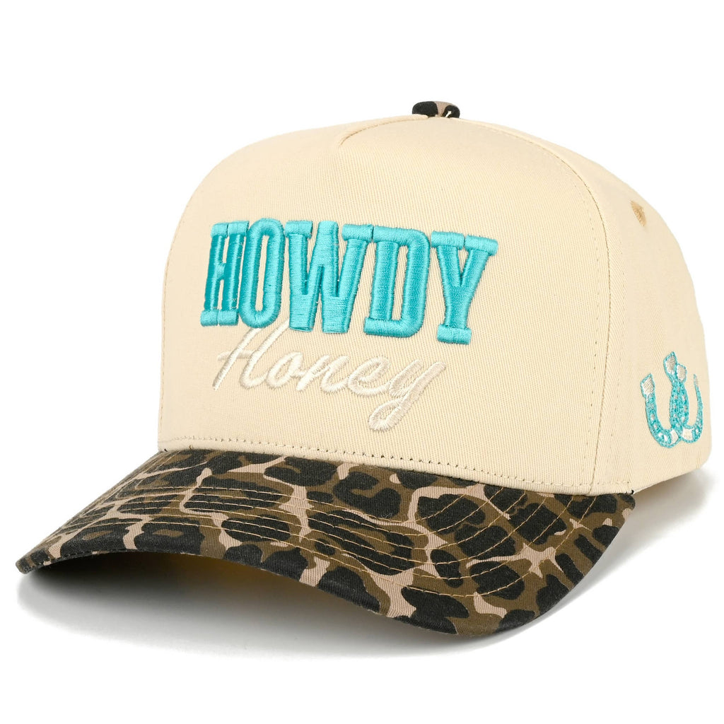 Hana - C.C HOWDY HONEY Letter Embroidered on Two Tone Trucker Hat
