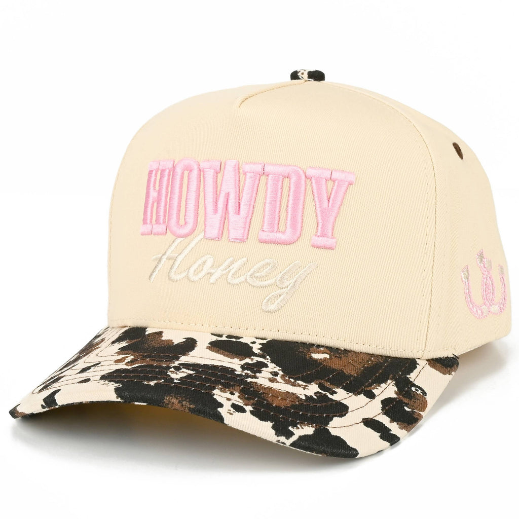 Hana - C.C HOWDY HONEY Letter Embroidered on Two Tone Trucker Hat