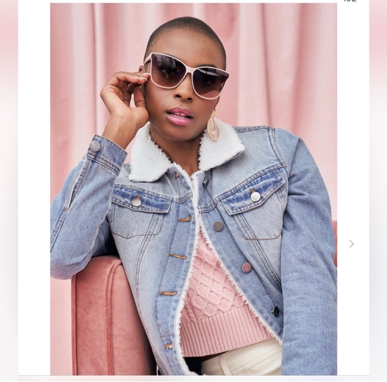 tgla Sherpa lined denim jacket