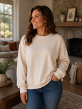 Double Zero Cream Crew neck Sweatshirt