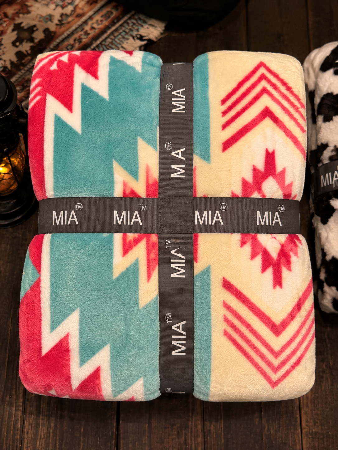 Mia pink Aztec Fleece blanket/comforter Twin Size
