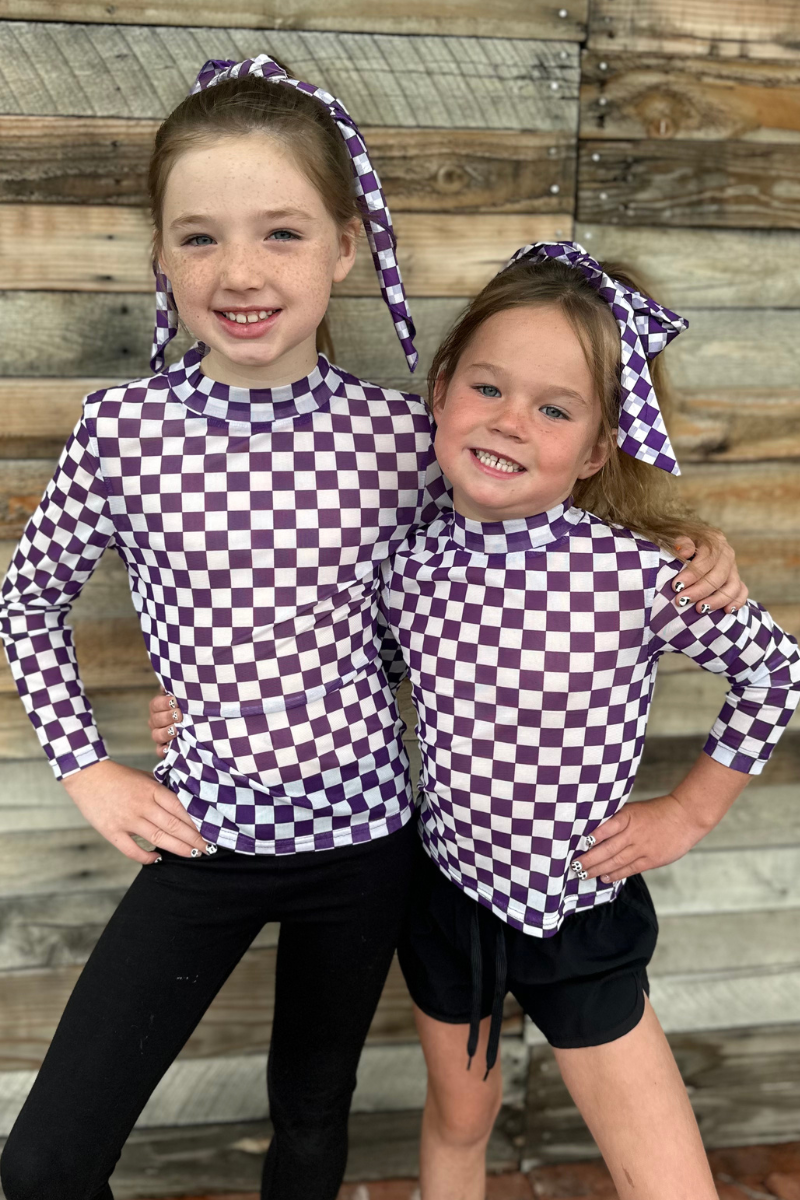 Sterling Kreek - Pep Rally Mesh Top Purple Kids