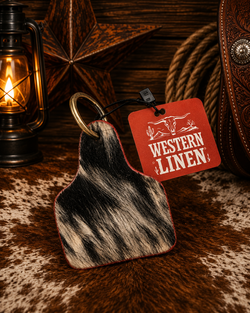 Cowhide Keychains