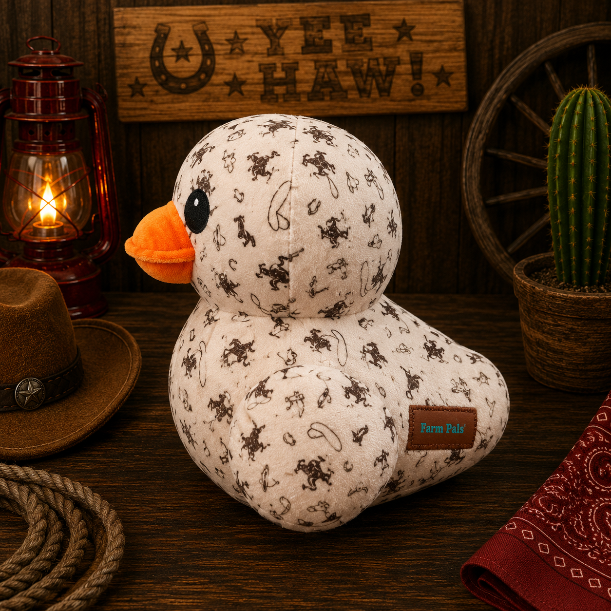 Farm Pals Duck Cowboy print (medium)