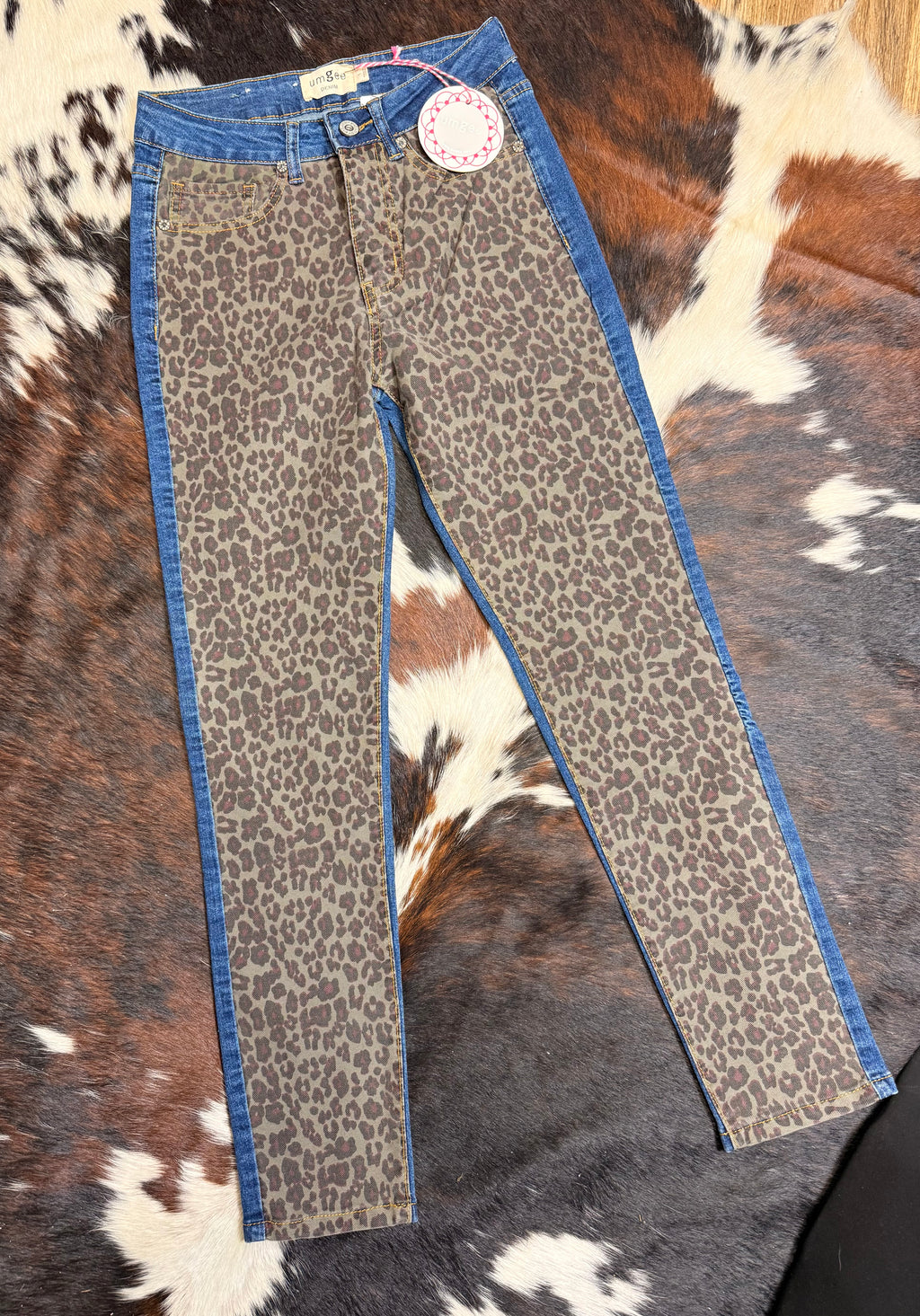 Umgee Leopard Print Denim