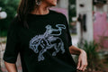 Deadwood Sequin Embellished Tee Dress: Black