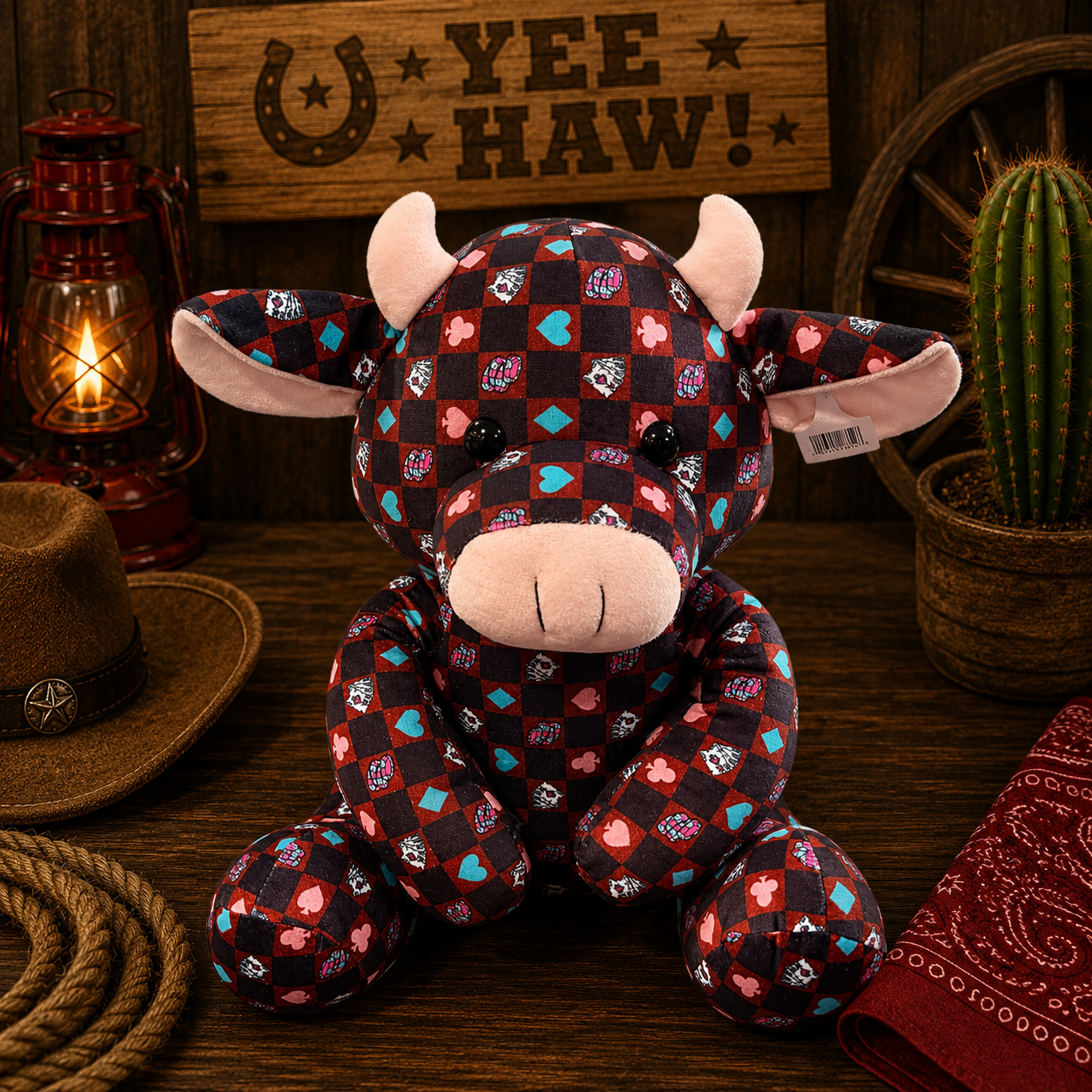 Farm Pals Cow punchy print (large)