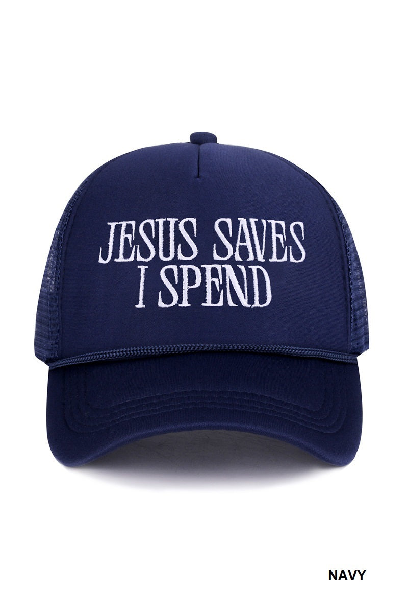 Jesus saves, I spend hat