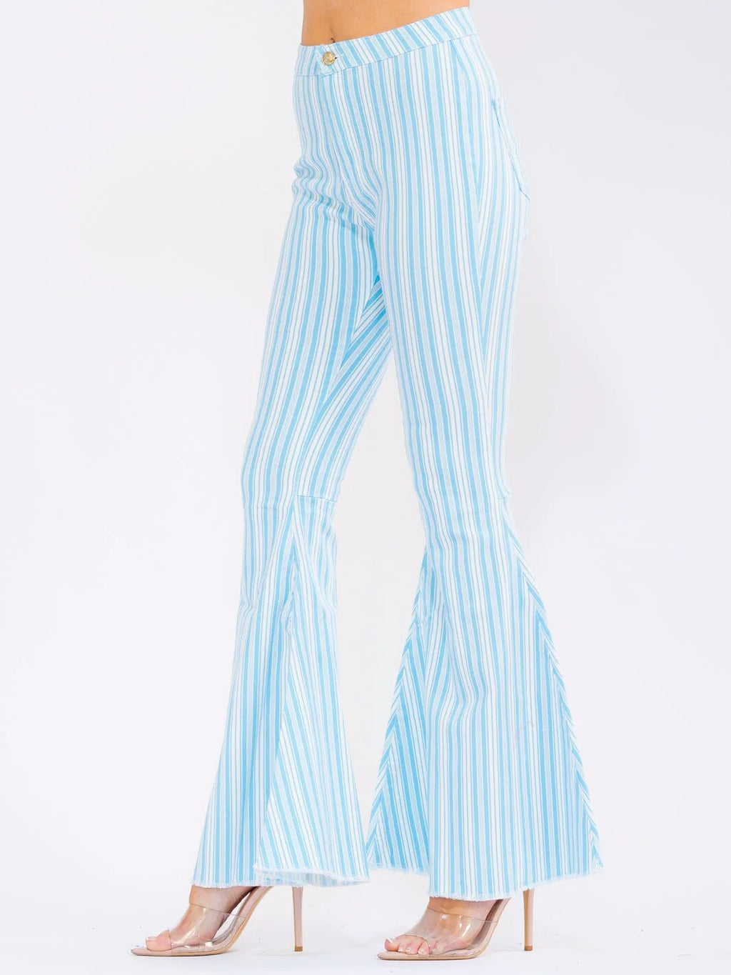 Peach Love Blue/White Stripe Bell Bottom