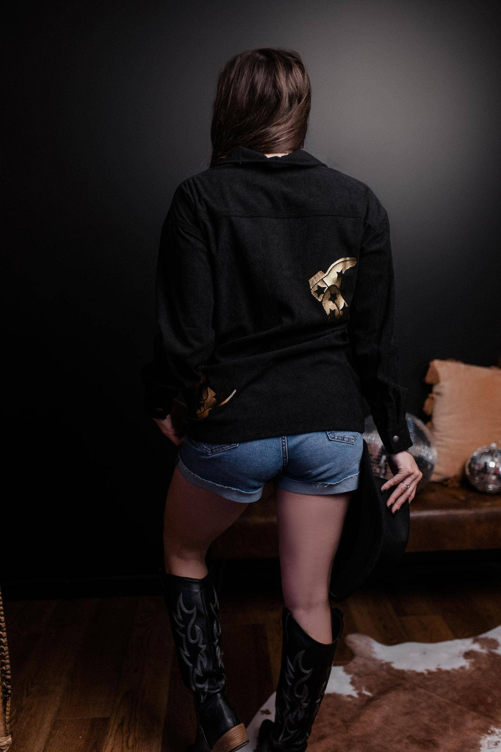 Golden Boots Shacket Black