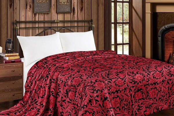 Mia red tulle blanket/comforter King Size