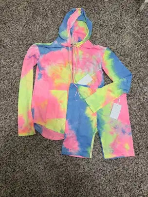 Rose Velvet Tie-Dye 2-piece Set
