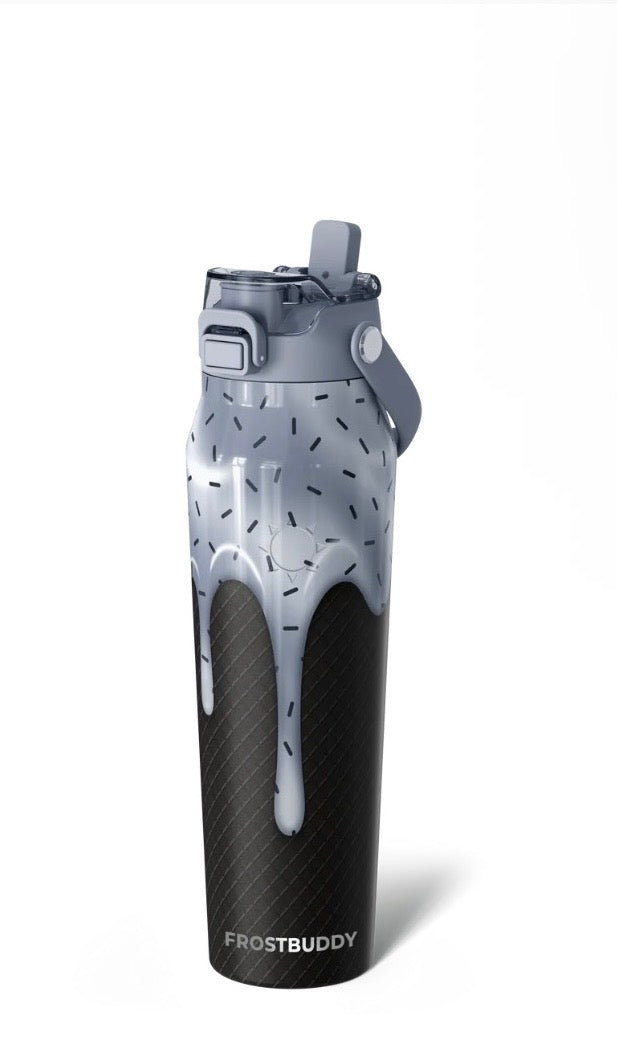 Frost Buddy bottle buddy 32oz silver drip