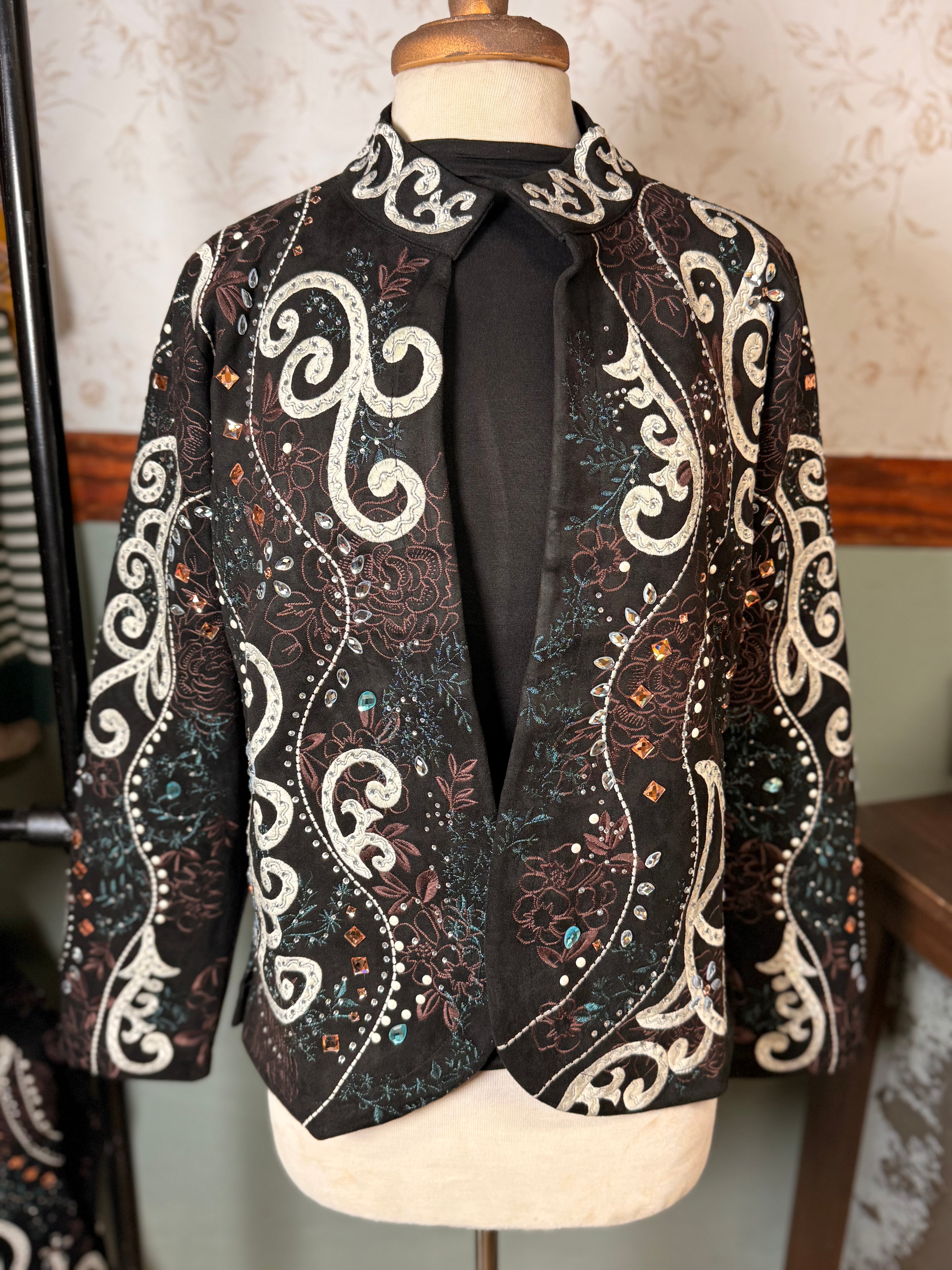 Savanna Jane Fully Embroidered and Rhinestoned Blazer