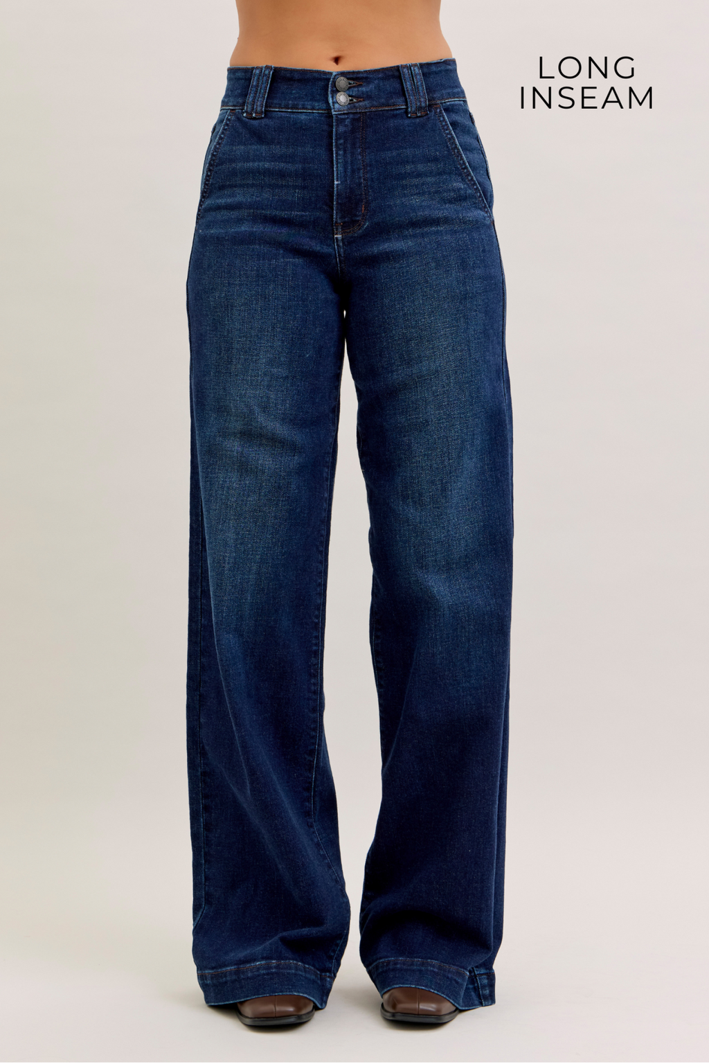 Judy Blue HW Wide Leg Long Inseam 35”