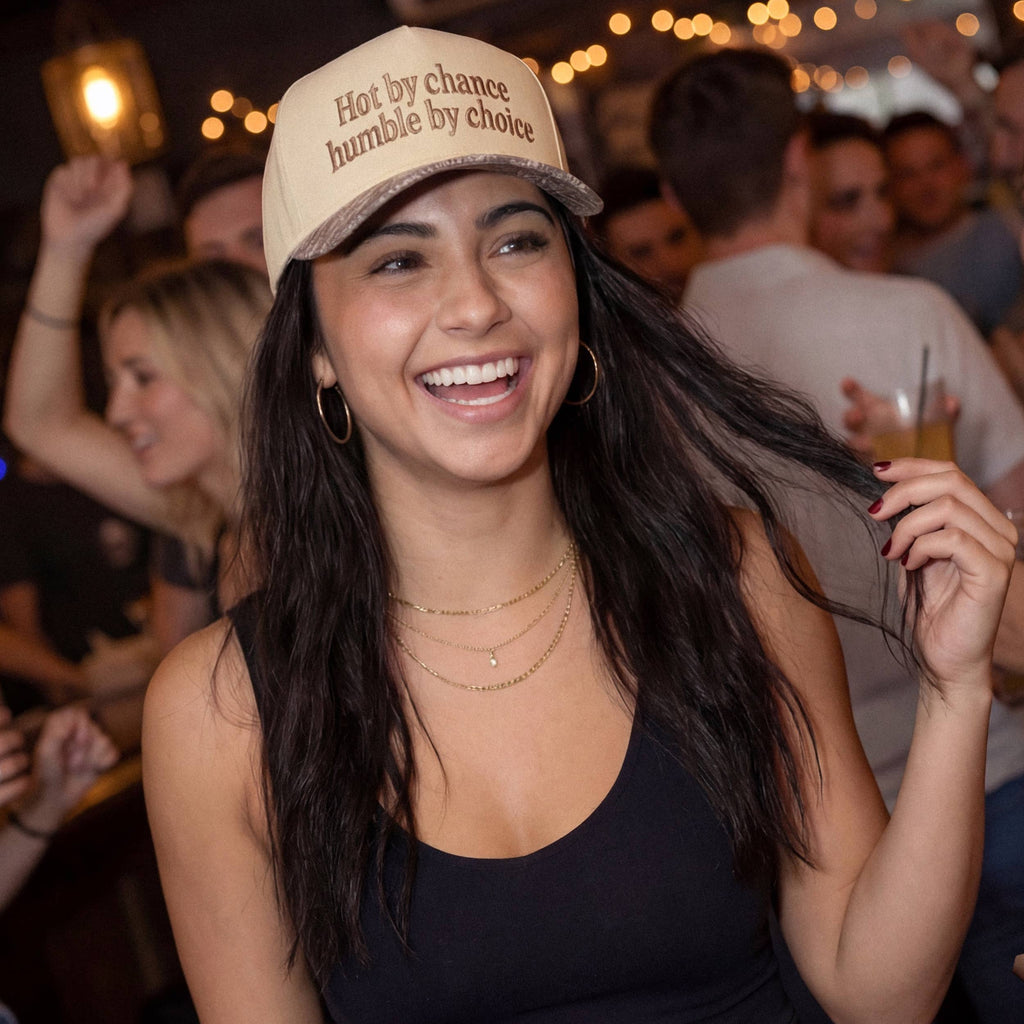 Hana - C.C HOT BY CHANCE HUMBLE BY CHOICE Two Tone Trucker Hat