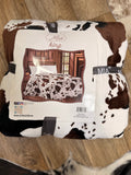 Mia King Cowprint Fleece Blanket