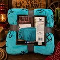 Mia Teal Brands Soft Fleece Throw Blanket Queen size
