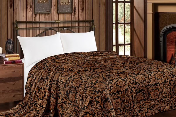 Mia brown tulle blanket/comforter King Size