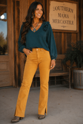 Les Amis Deep Teal blouse