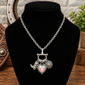 Boot, heart, concho necklace
