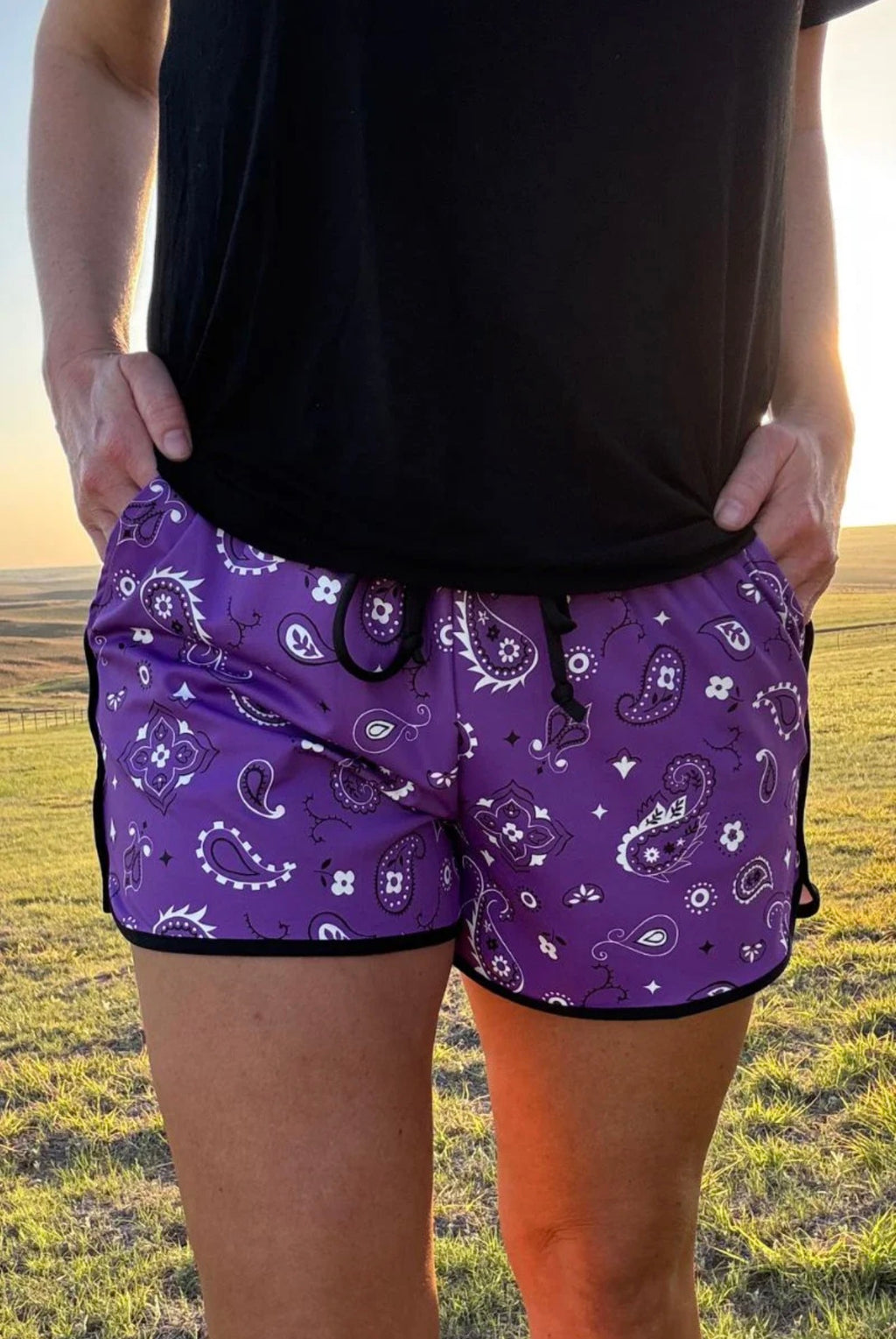 Sterling Kreek Bandana Babe Purple Shorts