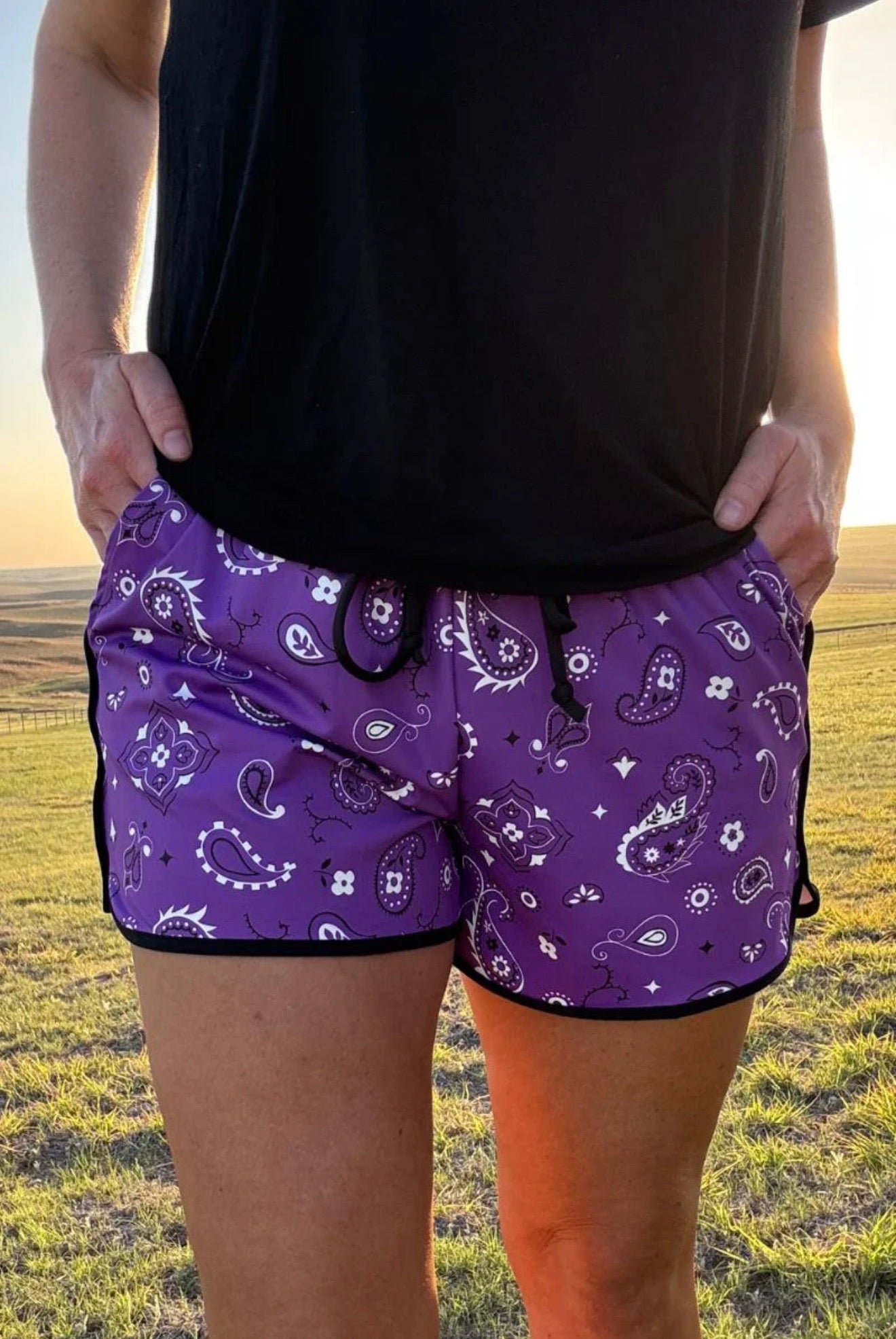 Sterling Kreek Bandana Babe Purple Shorts